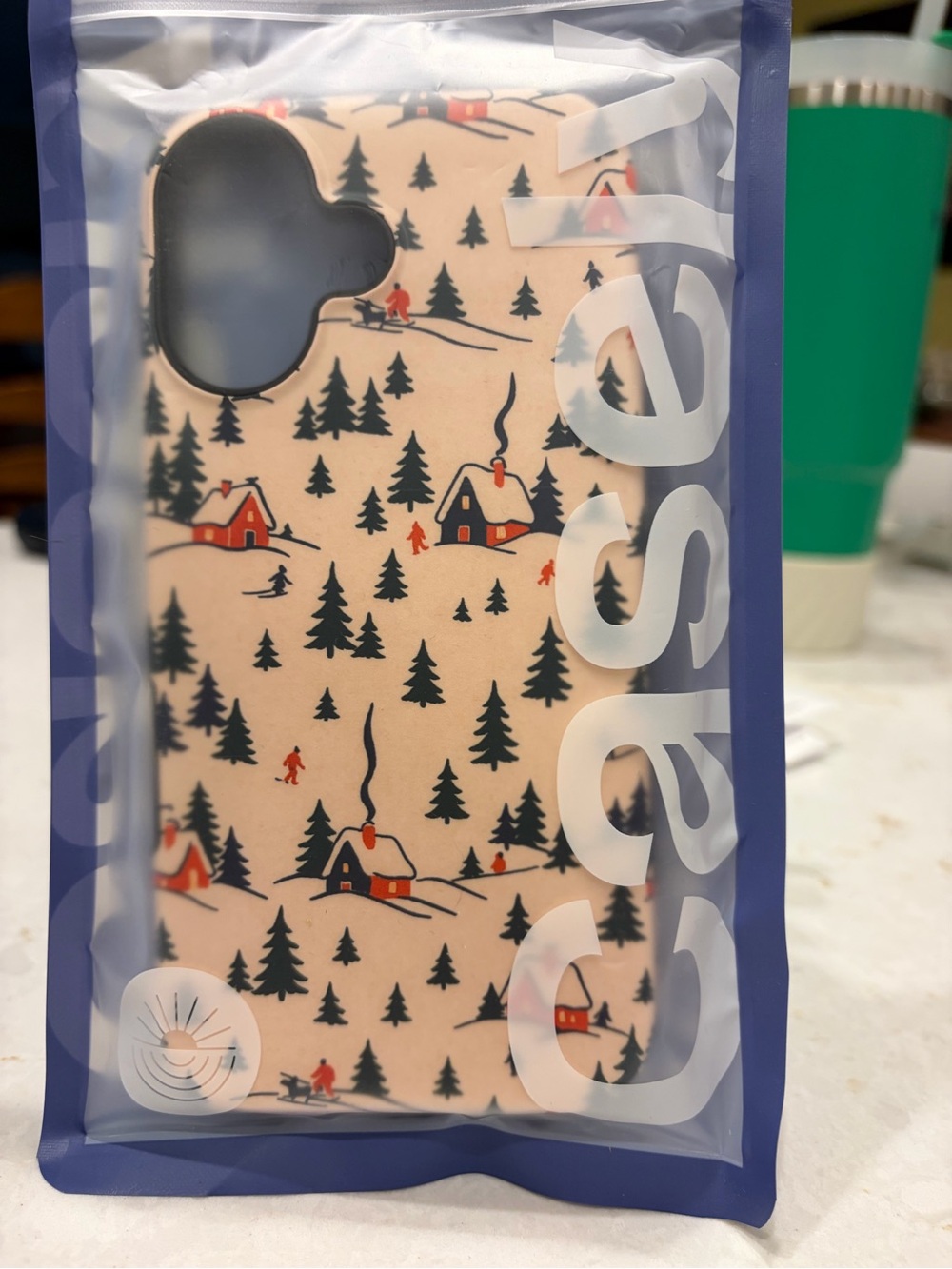 Casely Beige Winter Cabin iPhone 17 mag safe Case